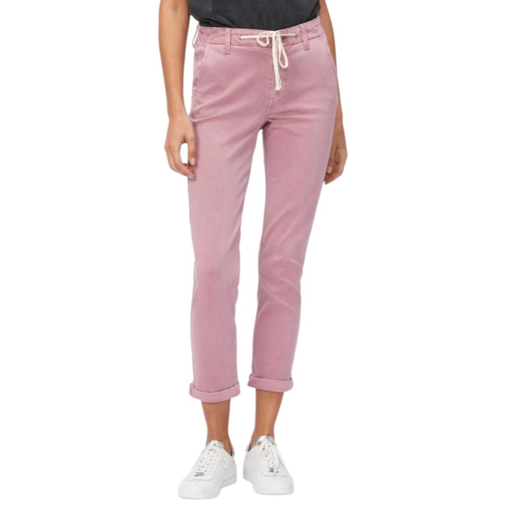 Paige Christy Drawstring Pant Vintage Muted Mauve Pink Cuffed Women's Size 26
